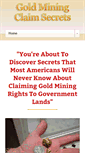 Mobile Screenshot of goldminingclaimsecrets.com
